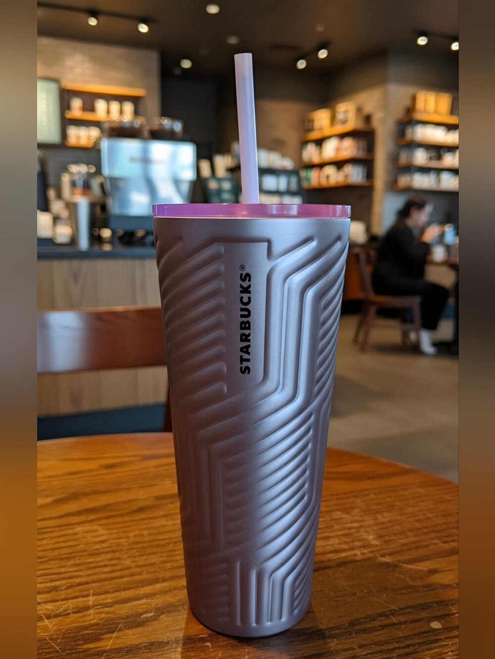 STARBUCKS Soft Rose Geometric Cold Cup 24oz, Original Coffee & Tea 2025 Edition